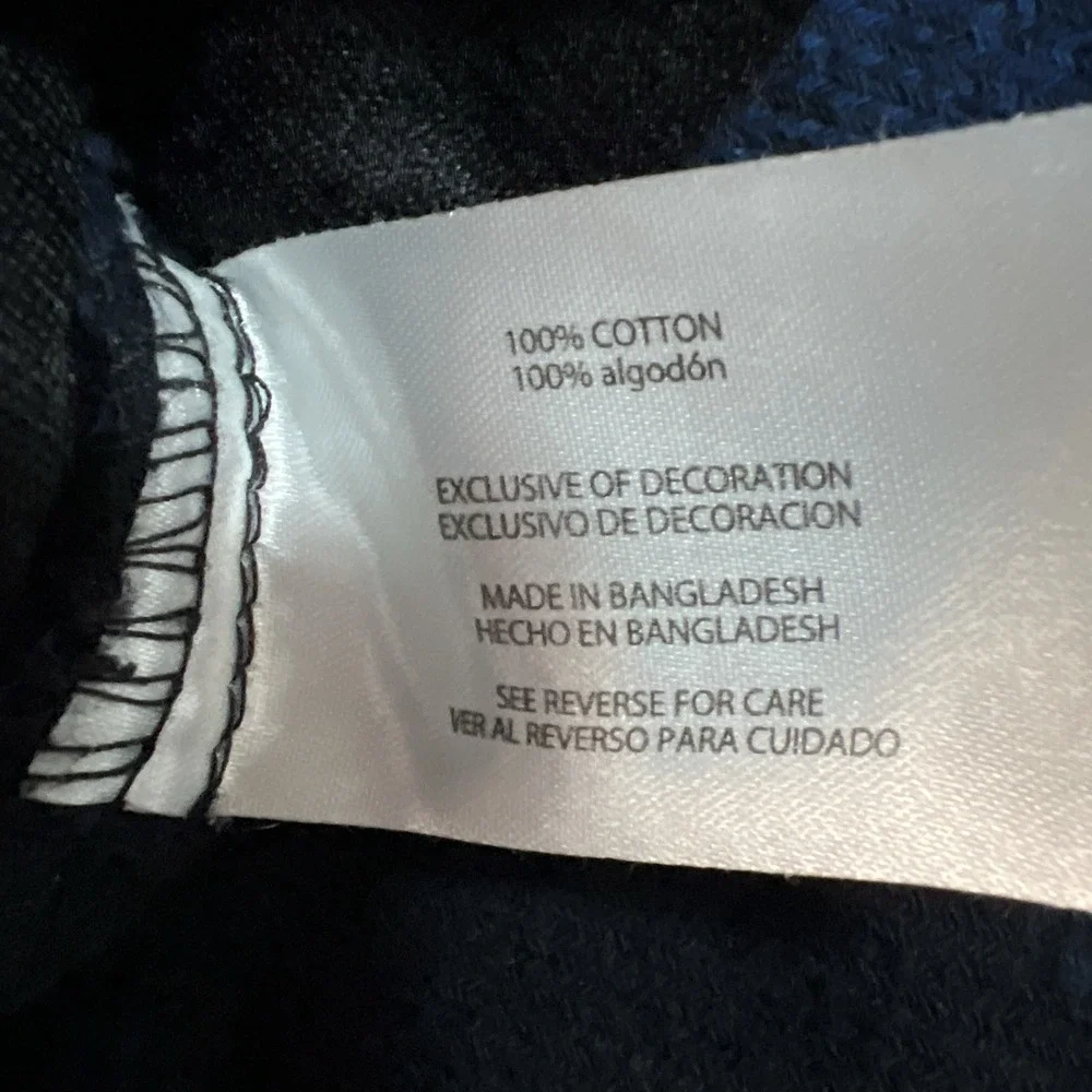 Orvis Men's Big‎ Bear Blue Black Plaid Heavy Flannel Button Down Size Medium - Picture 9 of 9